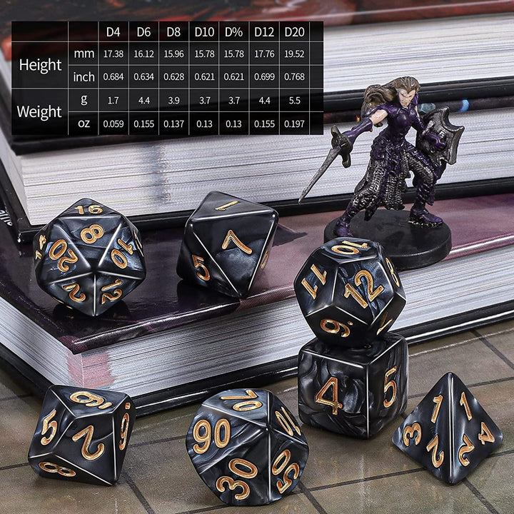 DND Dice Sets - 26 X 7 Polyhedral Dice (182Pcs) with a Large Drawstring Bag Great for Dungeons and Dragons, Role Playing Table Game.