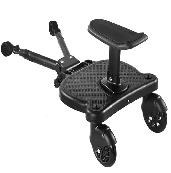 2025 New-Universal Stroller Board with Detachable Seat, 2In1 Sit and Stand Stroller Glider Board for Most Strollers, Holds Children up to 55 Lbs Stroller Standing Board