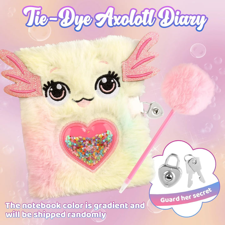 Axolotl Gifts for Girls - Birthday Gifts for Girls Age 4-6 6-8, Axolotl Girls Gifts for Daughter Niece 3 4 5 6 7 8 Year Old, Axolotl Toys for Kids Birthday Christmas Gifts