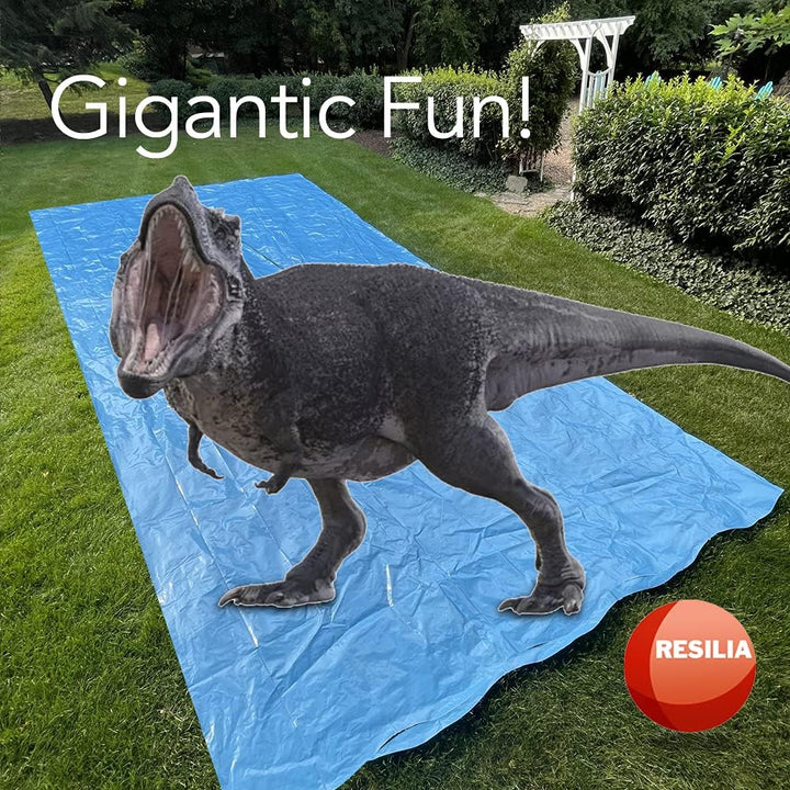- Super Slip Lawn Water Slide XXL, 30 Feet Long X 8 Feet Wide, for Adults and Teens, Powder Blue with Hold Steady Stakes, Made in the USA