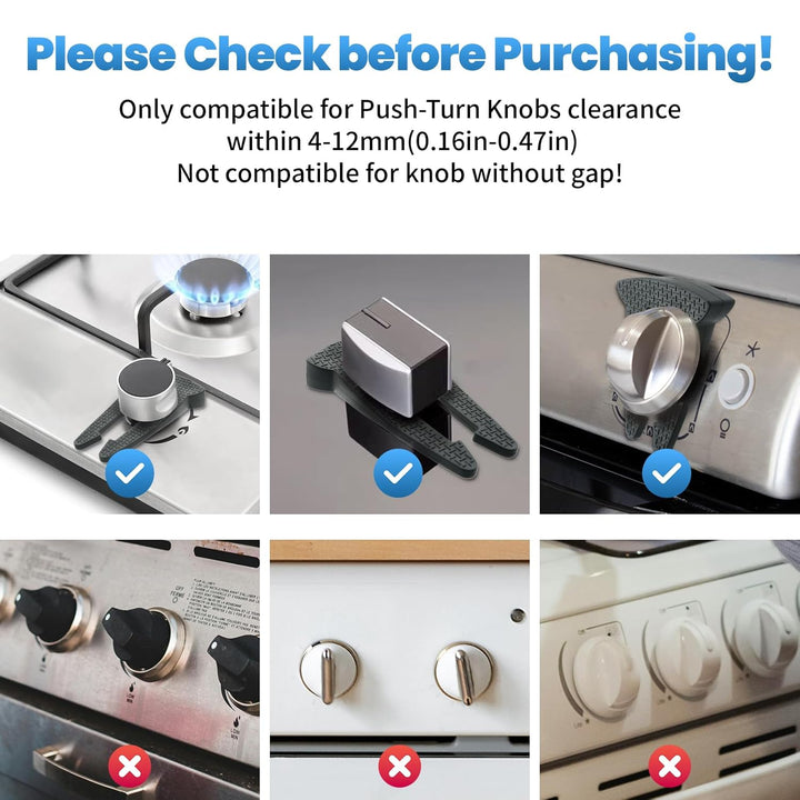 5-Pack Gas Stove Knob Locks for Child Safety, Durable Design Knob Safety Covers, Child Proof Oven Knob Locks, Prevent Accidental Touch(Black)