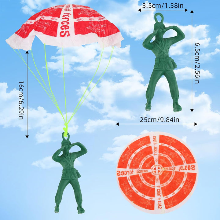 40PCS Parachute Toy, Outdoor Flying Toy for Kids 3 4 5 6 7 8 9, Mini Paratroopers Army Parachute Flying Throwing outside Toys for Toddlers, Boys, Girls, Party Favors, Goodie Bag Stuffers