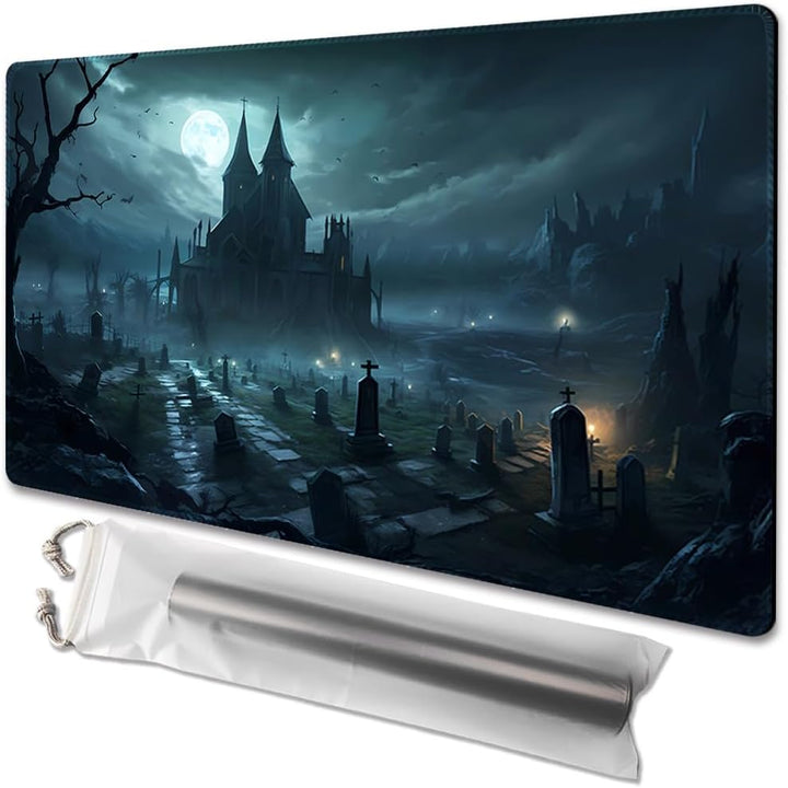 MTG Playmat Size 24X14In Free Storage Bags Non-Slip Backing, Ideal for Card Game Enthusiasts TCG Playmat (Shadow Dragon-No Deck)