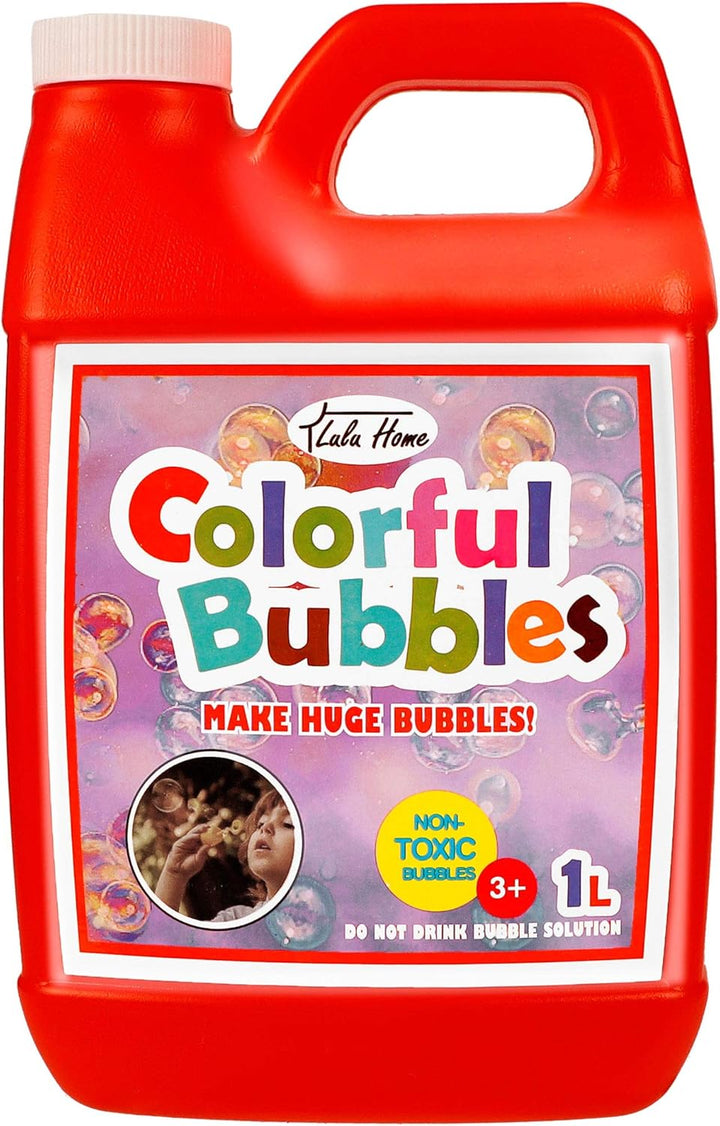 Concentrated Bubble Solution, 1 L/ 33.8 OZ Refill for Bubble Machines, Giant Wands, and Blowers - up to 2.5 Gallons for Kids' Birthday Parties