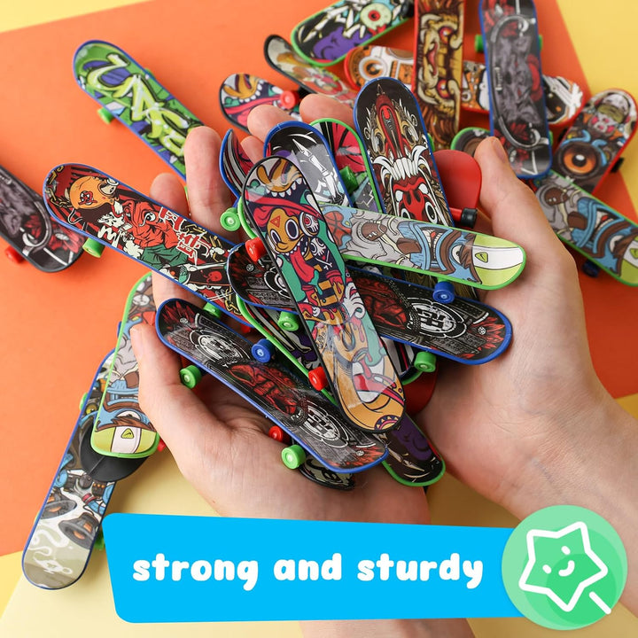 50PCS Mini Finger Skateboards, Finger Boards Toy Mini Skateboard for Kids Party Favors, Birthday Goodie Bag Stuffers, Classroom Prizes Exchange Gifts