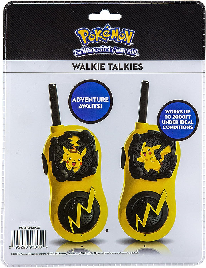 Pokemon Walkie Talkies Pikachu Toys FRS Walkie Talkies for Kids Long Range Static Free Easy to Use for Indoor and Outdoor Games