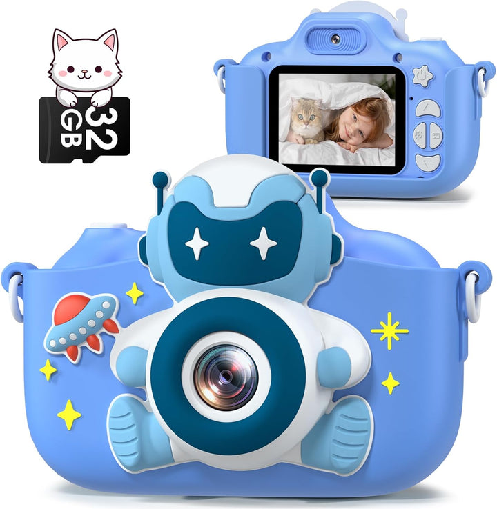 Kids Camera for 3-8 Years Old Toddlers Childrens Boys Girls Selfie Camera 20.0 MP HD 1080P IPS Screen Dual Digital Toy Camera for Kids Christmas Birthday Gifts
