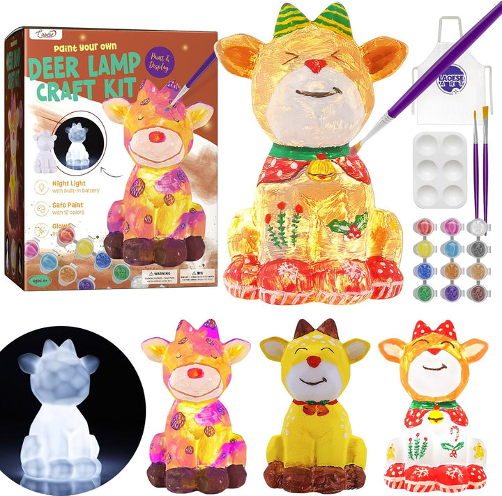 Paint Your Own Cat Lamp Kit, Art Supplies Arts & Crafts Kits, Painting Kit for Kids 6-12, Arts and Crafts for Kids Ages 8-12, Toys Girls Boy Birthday Easter Gift Ages 3 4 5 6 7 8 9 10 11 12+