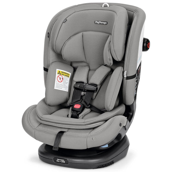 Primo Viaggio All-In-One Convertible Car Seat – Newborn to 10+ Years – 5-120 Lbs – Height Adjustable & Slim, 100% Fr-Free, Made in Italy, Mercury (Grey)