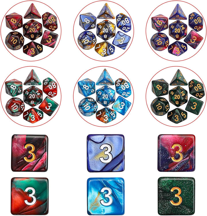 DND Dice Sets - 26 X 7 Polyhedral Dice (182Pcs) with a Large Drawstring Bag Great for Dungeons and Dragons, Role Playing Table Game.