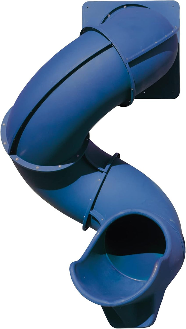 Premium Turbo Twister Playset Slide - Made in the USA - Tube Slide Only (7Ft Deck Height, Blue)