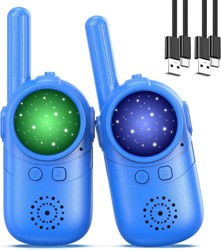 Walkie Talkies for Kids Rechargeable,Toys for Boys and Girls Ages 3-12, 3 Pack Long Range 2-Way Radios, Birthday Gifts,Christmas Stockings, Outdoor Play, Family Games, Hiking Camping Gear