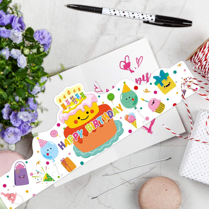 Happy Birthday Crowns Birthday Hats for Kids Teachers Students Classroom Party Favor 30Pcs