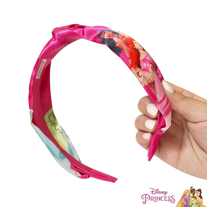 Licensed Disney Princesses Knotted Headband - Thick Headbands for Girls - One Size Fit All - Hair Accessories for Her Ages 3+