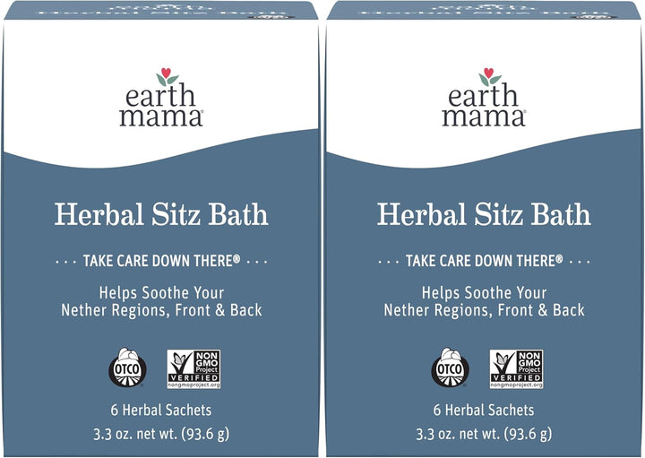 Herbal Sitz Bath | Pregnancy & Postpartum Essentials, Soothing Sitz Bath for Hemorrhoids with Witch Hazel, & Calendula, 6-Count