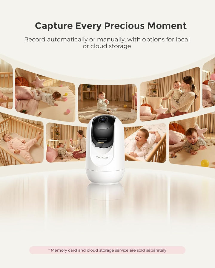 Smart Wifi Baby Monitor with Camera and Audio, 5" 1080P Screen with Wall Mount, Motion & Cry Detection, Safe Fence, Clear Night Vision, 5000Mah Battery, 2-Way Talk, Photo & Video Recording