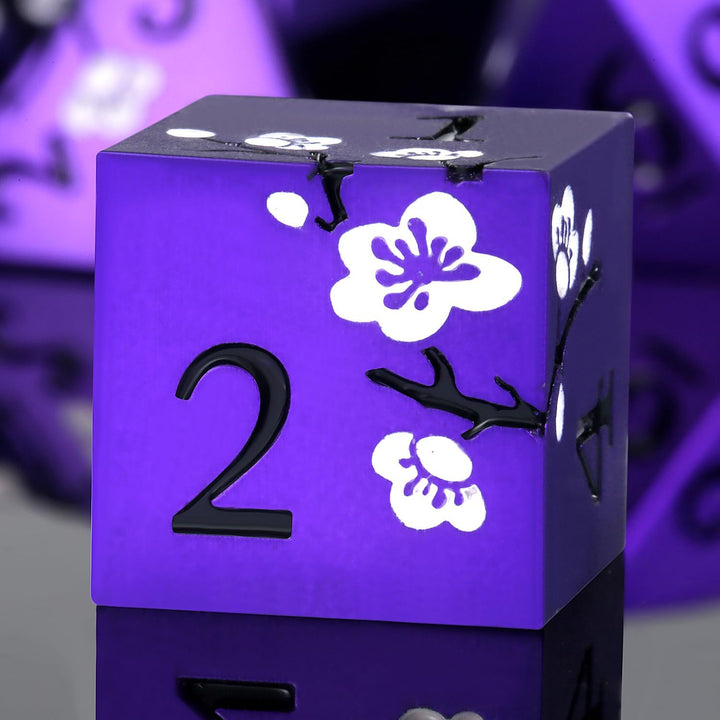Metal Dice Set D&D, 7 Die Metallic Polyhedral Dice Set with Gift Metal Box and Gold Number for DND Dungeons and Dragons Role Playing Games (Black and Gold)