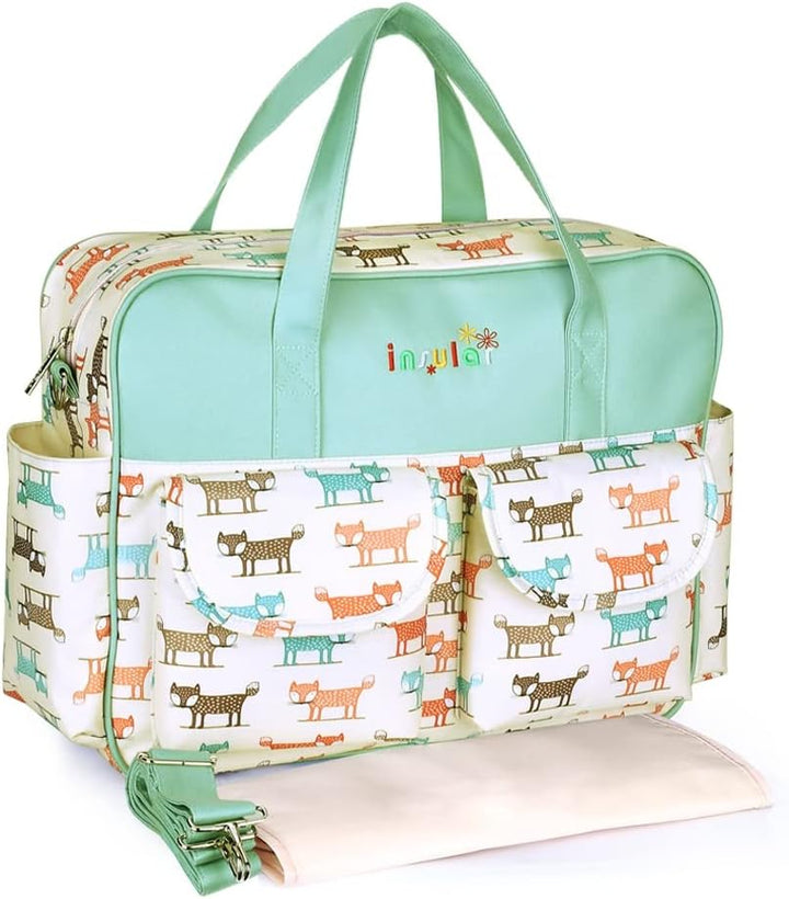 Mummy Shoulder Bag Diaper Bag Chic Nappy Changing Bag Tote/Messenger Style Large with Changing Mat, Adjustable Straps