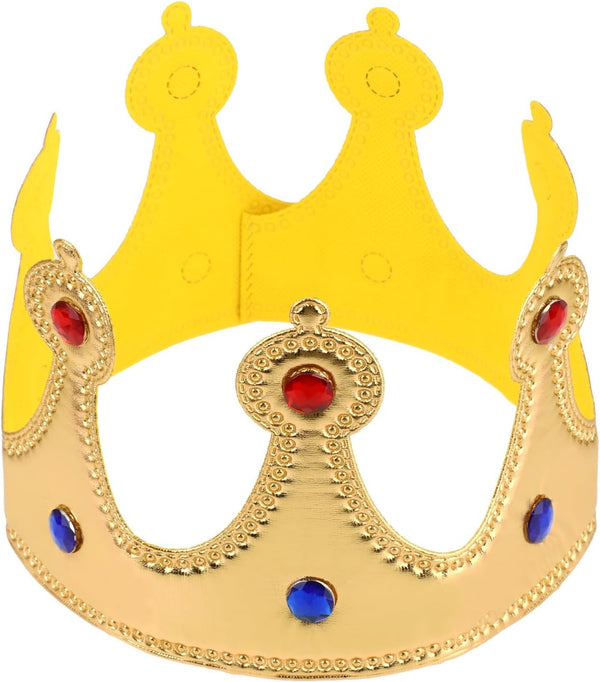 Prince Golden King Crown Birthday Hat Dress-Up Set Party Accessory Supplies Headwear Photo Props