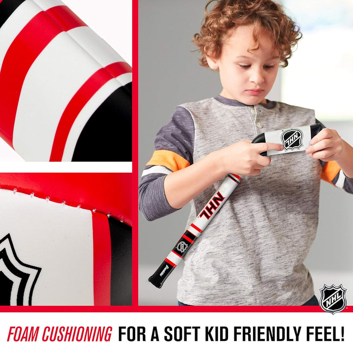 NHL Kids Hockey Stick & Ball Set, Soft Sport Technology, 24.5 In, for Ages 3+
