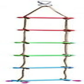 6.6FT Climbing Rope Ninja Ladder for Kids - Kids Ninja Warrior Obstacle Course Accessories - Swing Rope Ladder
