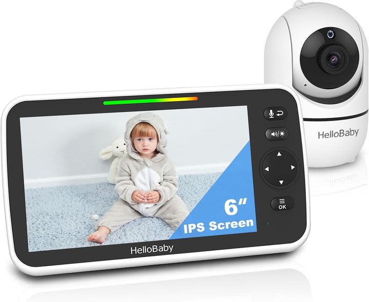 No Wifi Baby Monitor 5" Screen 30-Hour Battery Pan-Tilt-Zoom Video Upgrade with Camera and Audio, Night Vision, VOX, 2-Way Talk, 8 Lullabies and 1000Ft Range