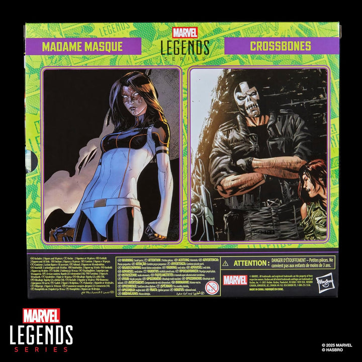 Legends Series Madame Masque & Crossbones,  Super-Villains Comics Collectible 2-Pack, 6-Inch Action Figures (Amazon Exclusive)