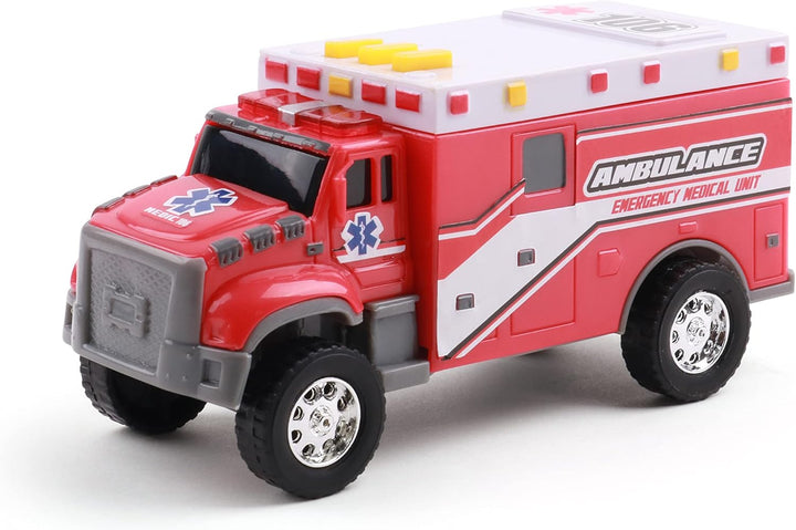 Toughest Minis 5" Tough Cab Ambulance Toy W/Lights & Sounds, Realistic Design & Batteries Included - Age 3+