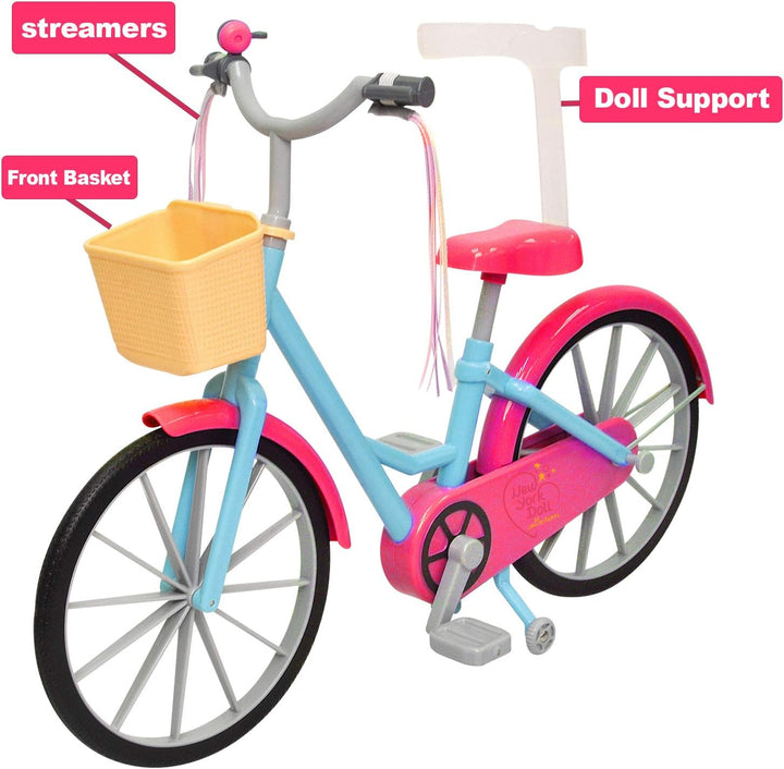 18" Doll Scooter & Helmet Set - 18In Dolls Accessories Doll Bike Accessories Play Set and Doll Helmet (Doll Bike)