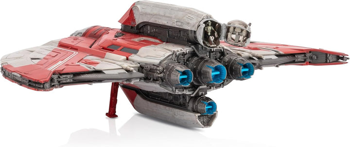 Star Wars Micro Galaxy Squadron Ahsoka Tano'S T-6 Jedi Shuttle - 13-Inch Vehicle with Rotating Wings and Three 1-Inch Micro Figure Accessories