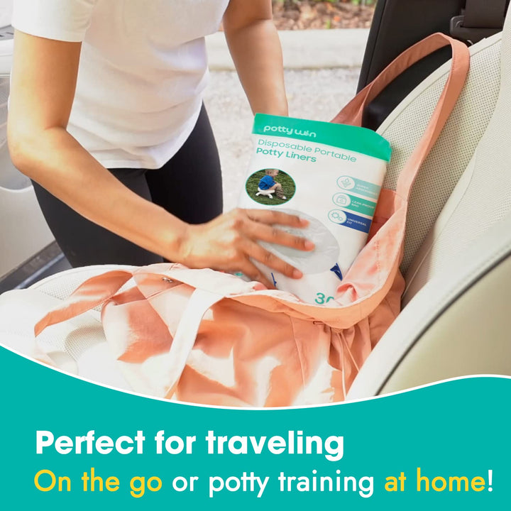 [60 Counts] Disposable Potty Liners Compatible with OXO Tot 2-In-1 Go Potty, Universal Refill Bags for Toddler Travel