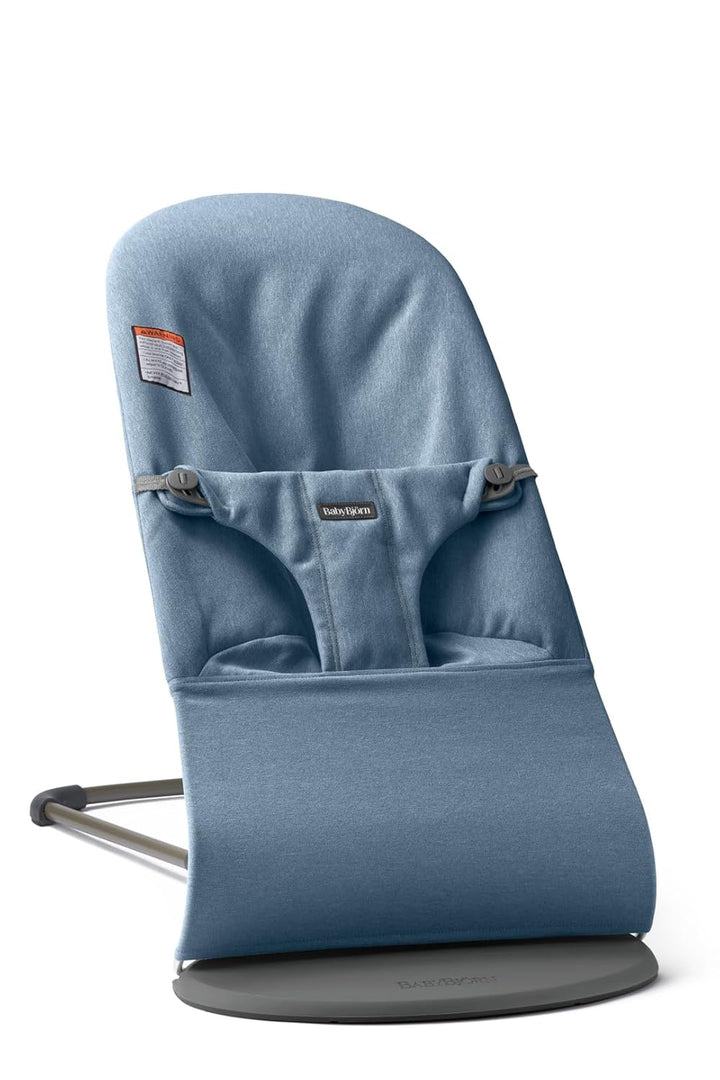 Bouncer Bliss, Sand Gray, Woven, Classic Quilt | 2-In-1 Adjustable Baby Bouncer Seat and Toddler Chair, Newborn to Toddler (8-29 Lbs), 4 Positions, Lightweight & Portable