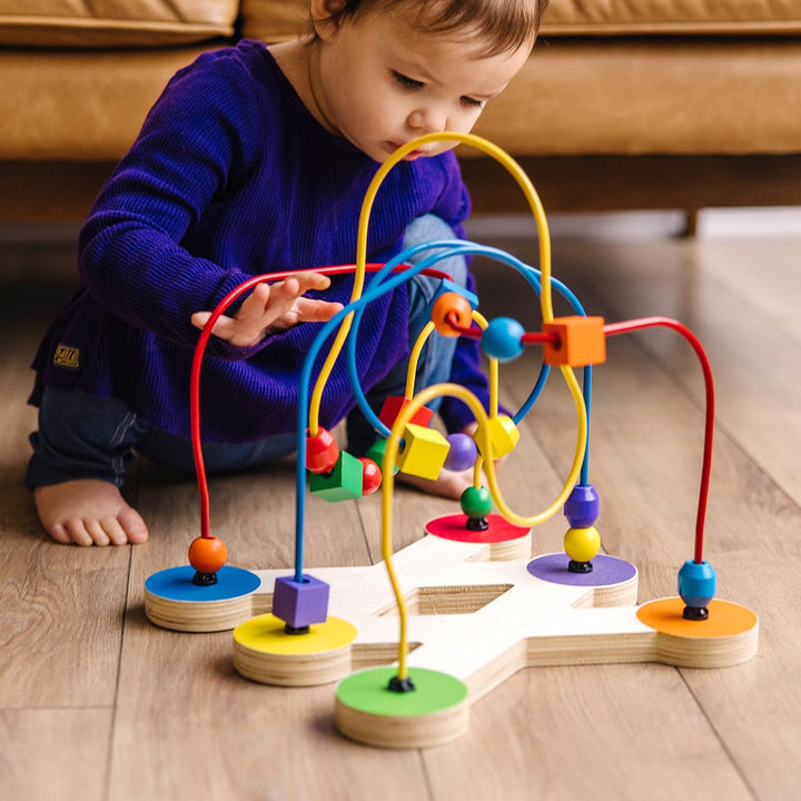 Classic Bead Maze - Wooden Educational Toy Wooden Bead Maze Toy for Toddlers Ages 3+