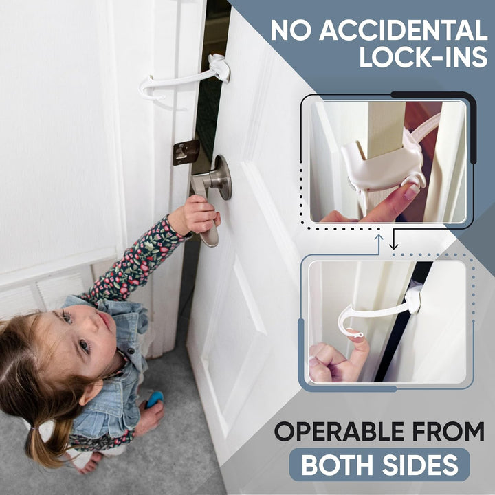 Child Proof Door Lock & Pinch Guard - for Door Knobs & Lever Handles - Easy to Install - No Tools or Tape Required - Baby Safety Door Lock for Kids - Very Portable - Great for Dogs & Cats