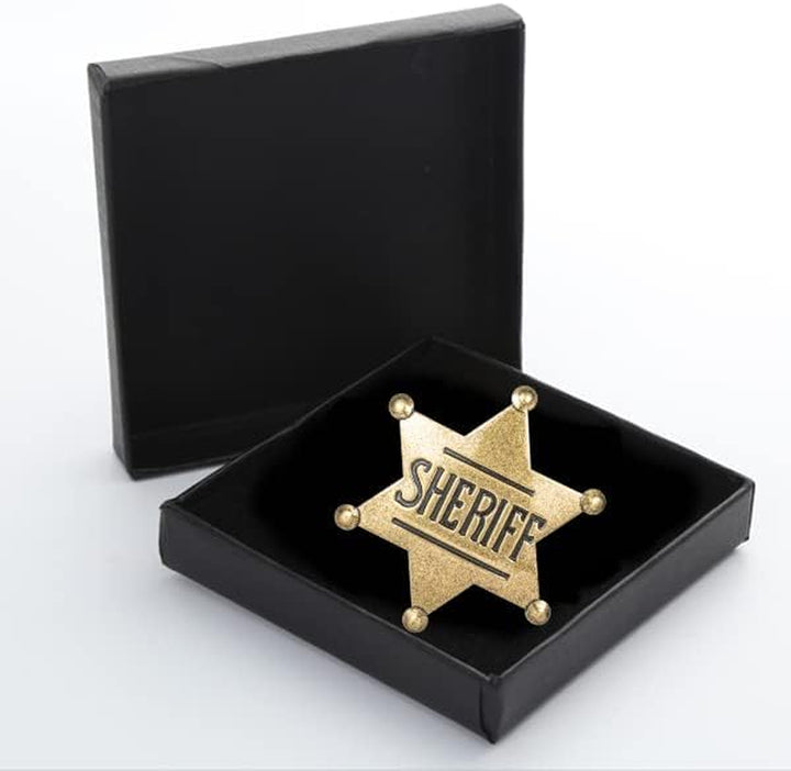 Branded Sheriff Badges - Metal Sheriff Badge for Kids, Girls and Adults - Cowboy Party Decoration