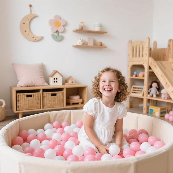 Ball Pit Balls for Toddlers Kids Plastic Balls for Ball-Pit Playpen Pool Baby Pastel Party Decor Fun Shaped Star Bulk 50 100 200 500 1000 Count