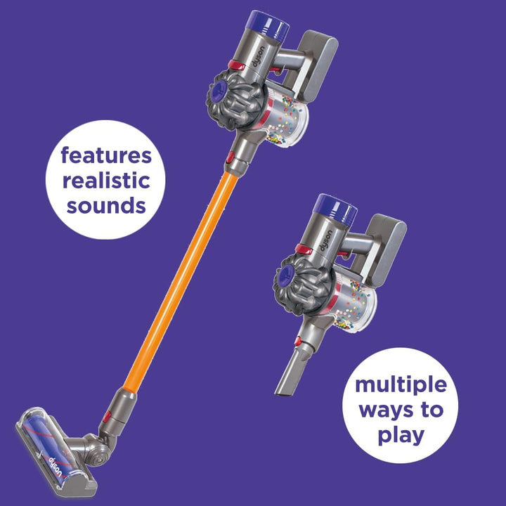 Dyson Cordless Vacuum Interactive & Officially Licensed Toy Dyson Vacuum for Children Aged 3+ Realistic Role-Play Fun, Purple and Orange