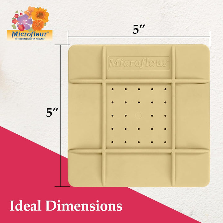 Microwave Flower Art Press Kit for Kids and Adults - DIY with Washable Absorbent Cloth, Ideal for Plant Lovers 5" (13 Cm)