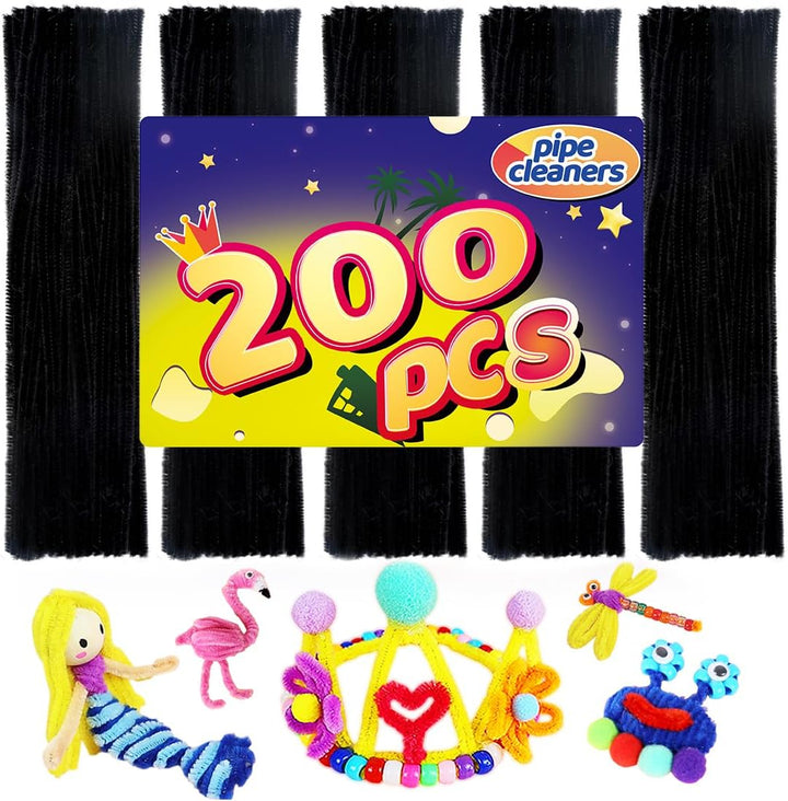 Pipe Cleaners, Pipe Cleaners Craft, Arts and Crafts, Crafts, Craft Supplies, Art Supplies (200 Multi-Color Pipe Cleaners)…