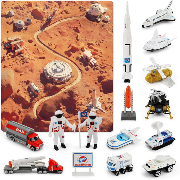 Space Toy for Kids 3-5, Spaceship Astronaut Toys, Rocket Ship Set, Space Exploration Adventure Rocket, Rocketship Toys for 4 Year Old Boys, 3 Year Old Boy Gift, Modular Galactic Supersonic Rocket