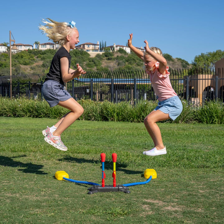 Original Dueling Rocket Launcher for Kids, 8 Rockets - Fun Backyard & Outdoor Kids Toys Gifts for Boys & Girls -Toy Foam Blaster Set Soars 200Ft - Multi-Player Launcher Stand