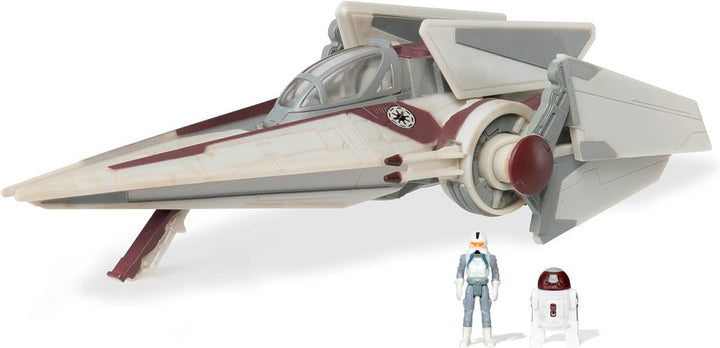 Star Wars Micro Galaxy Squadron Gold Leader'S Y-Wing - 5-Inch Starfighter Class Vehicle with 1-Inch Jon Vander & R2-BHD Micro Figure Accessories