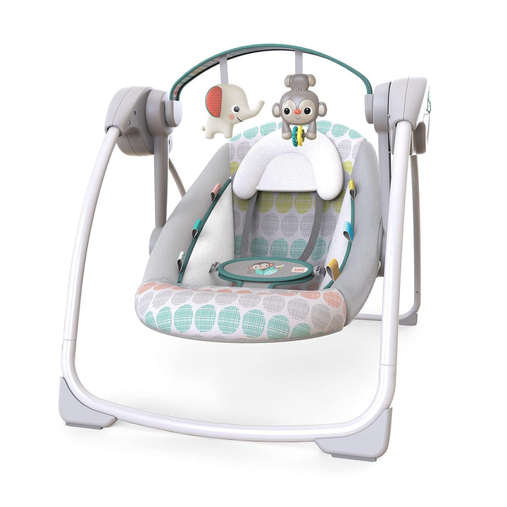 Playful Paradise Portable Compact Automatic Baby Swing with Music, Unisex, Newborn +
