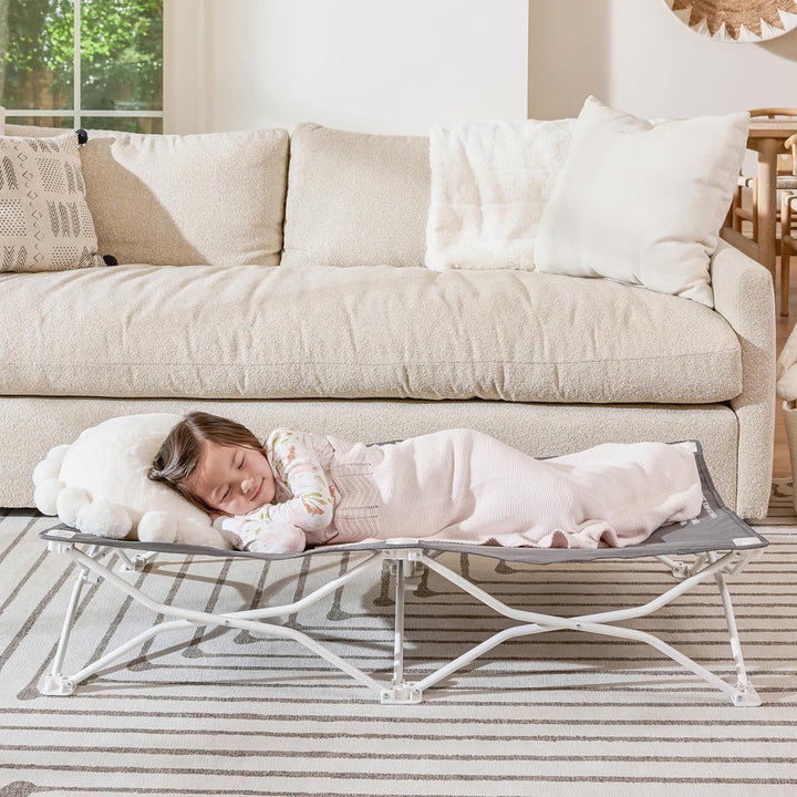 Portable My Cot®, Award Winning Brand, Toddler Cot, Gray, 48" Long, 24.5" Wide, Toddler Bed