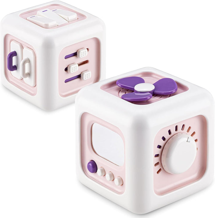 Busy Cube Toys for 1 Year Old Boy, Montessori Toys for 1+ Year Old, Travel Sensory Toys for Toddlers 1-3, Learning Fine Motor Skills| 1St Birthday Gifts Boy 9 12 Months +