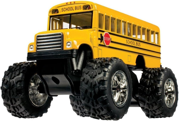 5 Inch Die-Cast Metal School Bus Big Wheel Monster Truck One School Bus