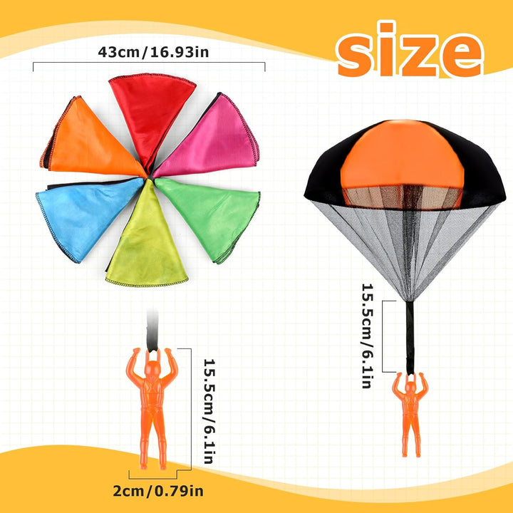 Parachute Toy - 6 PCS Army Parachute Figures Tangle Free Figures Throwing Toy Outdoor Children'S Flying Parachute Toys for Kids Ages 4-8 Top Christmas Stocking Stuffers