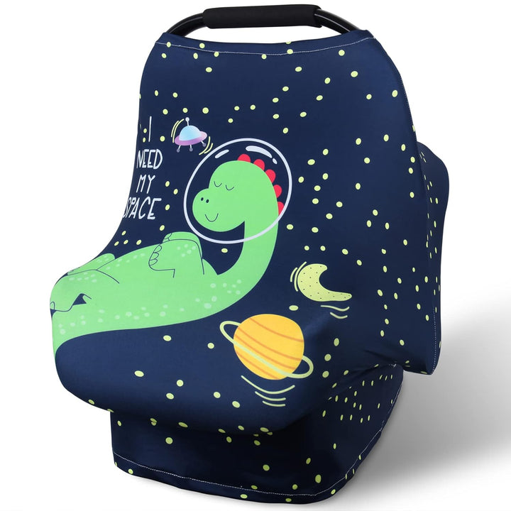 No Touch Sign Car Seat Cover for Babies, Mom Nursing Covers Breastfeeding Scarf, Multi Use Infant Carseat Canopy for Newborn Carrier/Stroller/Shopping Cart, Baby Shower Gifts for Boy Girl
