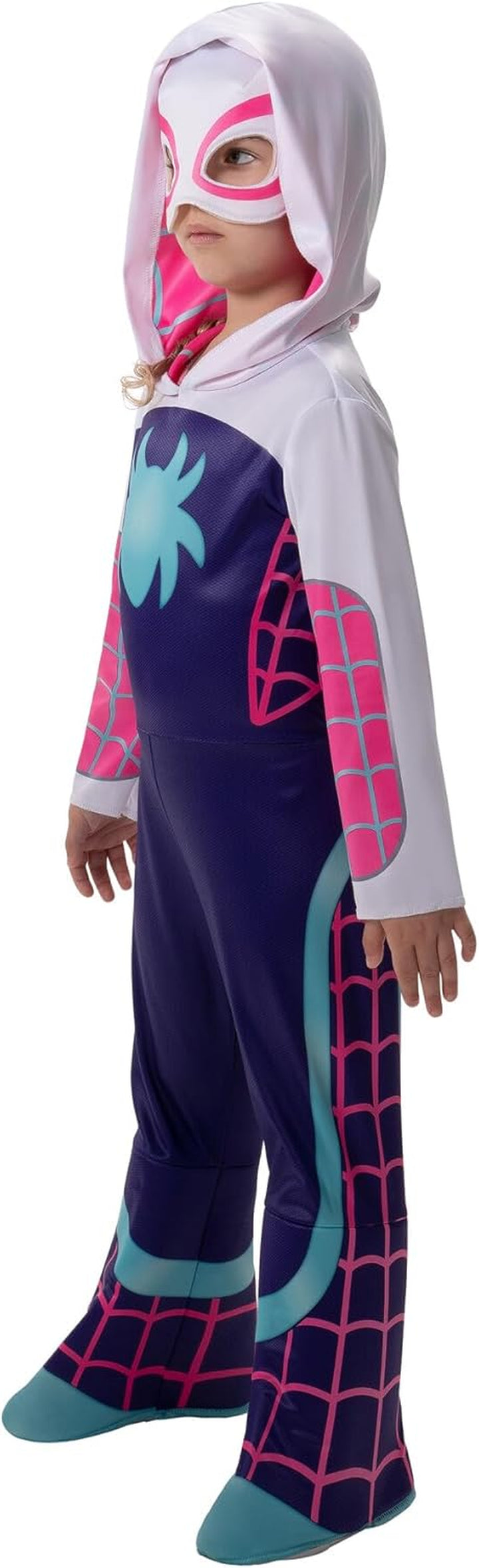 MARVEL Toddler Ghost Spider Costume, Girls Spider-Man and His Amazing Friends Gwen Stacy Kids Costume - Officially Licensed 3T/4T