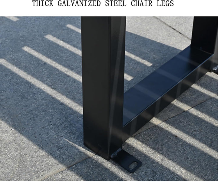 Outdoor Park Chairs, Solid Wood Backrests, Outdoor Square Leisure Benches, Galvanized Playground Community Indoor Rest Long Benches(120 * 40Cm(47.24 * 15.75In))